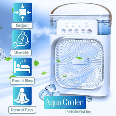 Aqua Cooler™ Portable Mist Fan, Mini Evaporative Air Cooler, Portable Air Conditioner Fan, Desk Fan