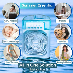 Aqua Cooler™ Portable Mist Fan, Mini Evaporative Air Cooler, Portable Air Conditioner Fan, Desk Fan