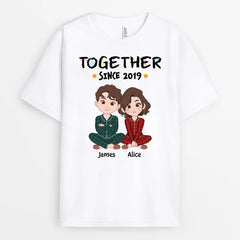 Personalised Pastel Together Since T-Shirt For Couples