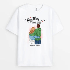 Personalised Together Since Couple T-shirt