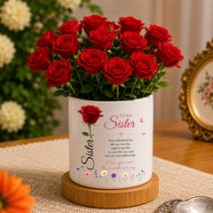 Forever Sister Flower Vase™ | Best Rakhi Gift