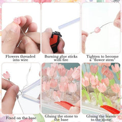 DIY Decorative Tulip Mirror Lamp