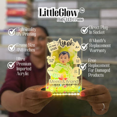 LittleGlow™ Baby LED Frame – Personalized Keepsake