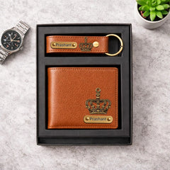 KingMark™ Personalized Wallet & Keychain Combo Gift