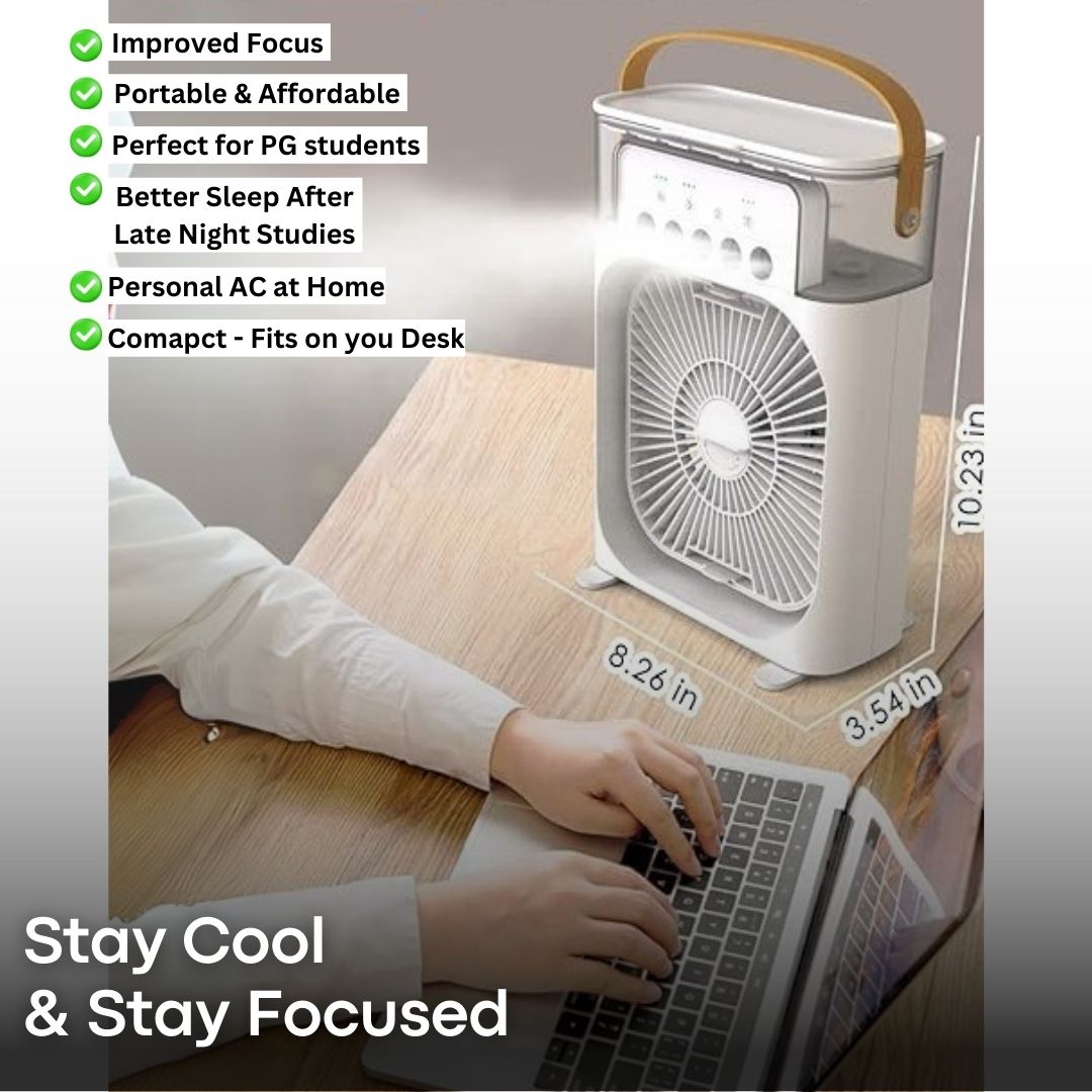 Aqua Cooler™ Portable Mist Fan, Mini Evaporative Air Cooler, Portable Air Conditioner Fan, Desk Fan