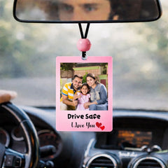 SafeWithYou™ – Drive Safe Couple Photo Car Hanger