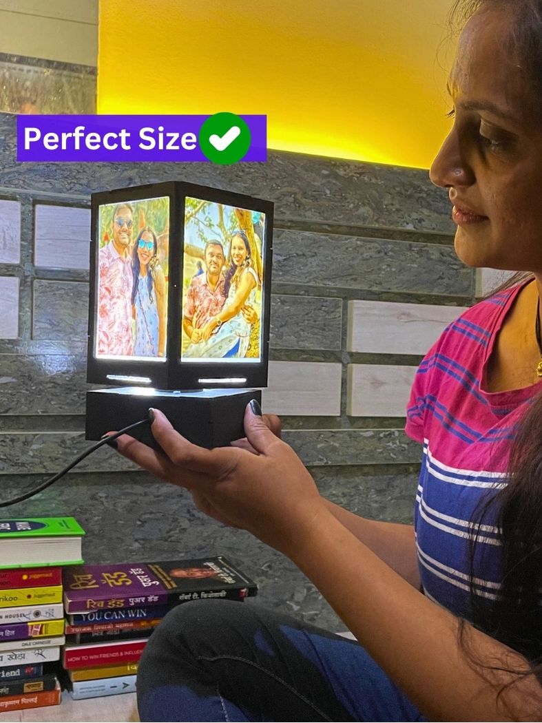 Lampix™ – Rotating Photo Lamp with Warm LED Glow