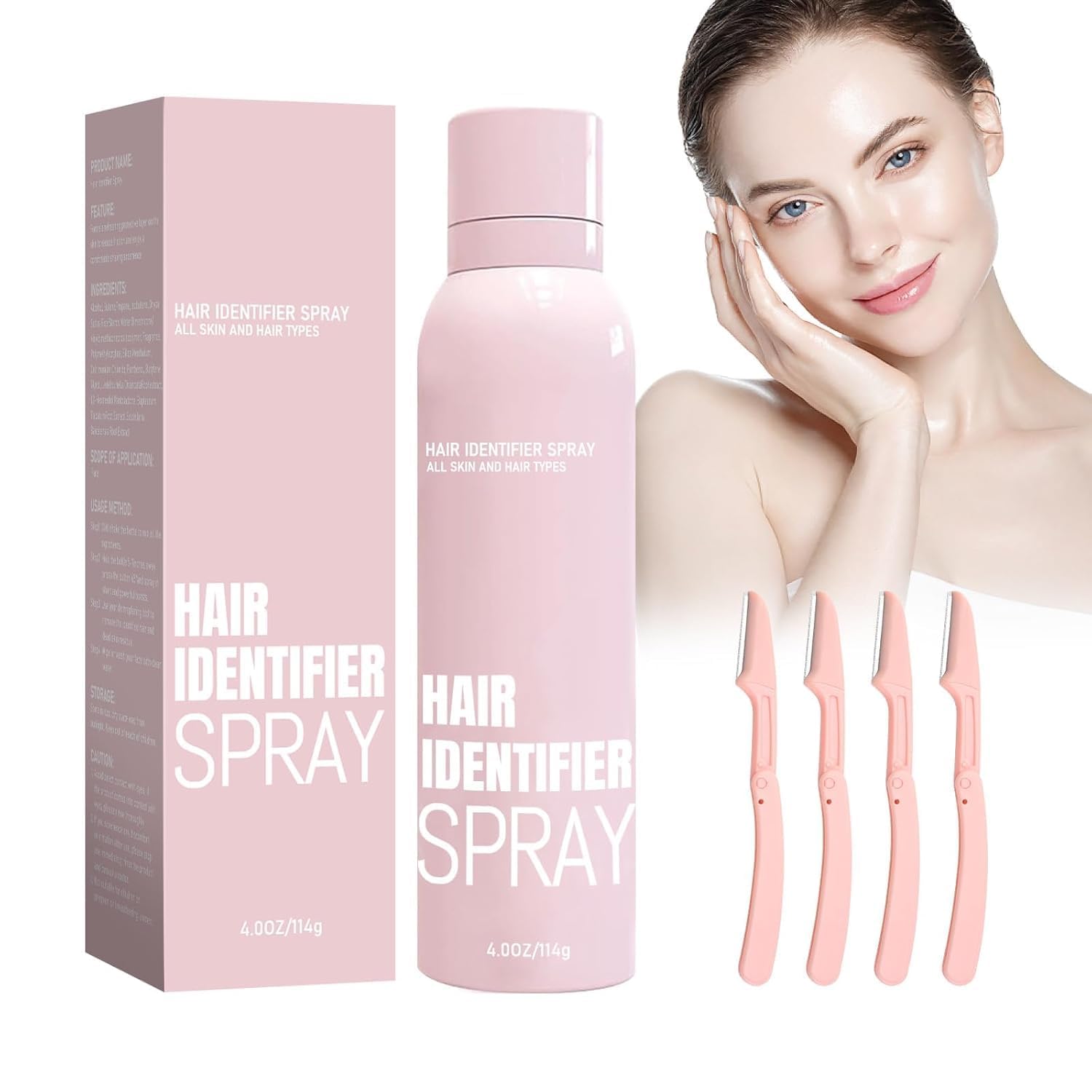 FlawlessGlow™ Hair Identifier Spray With 3 Razor Blades – Smooth, Radiant Skin