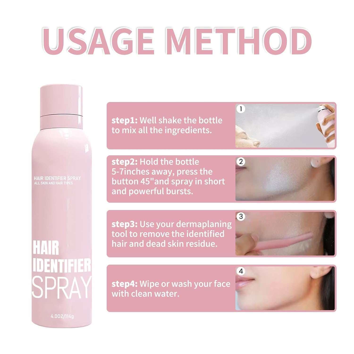 FlawlessGlow™ Hair Identifier Spray With 3 Razor Blades – Smooth, Radiant Skin