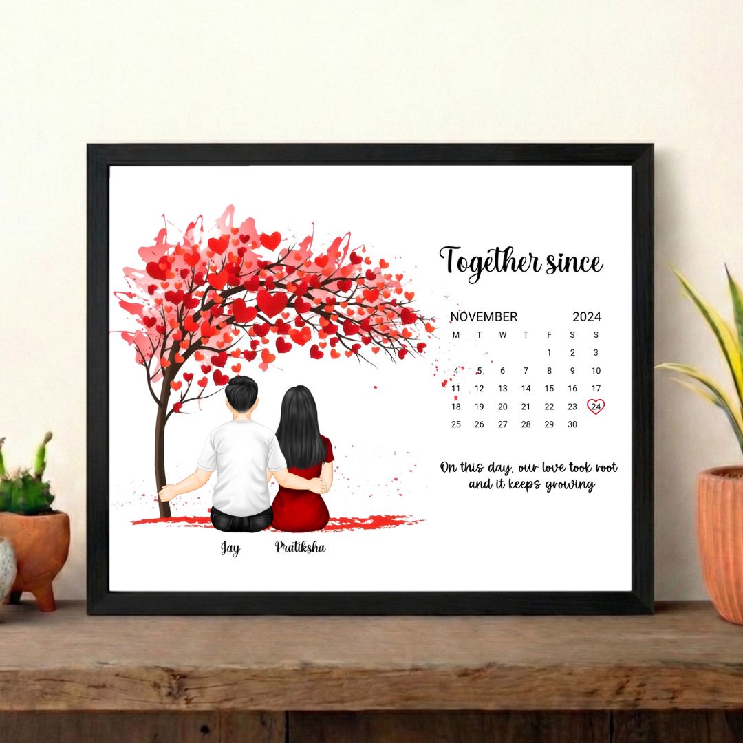 Together Since Calendar Frame
