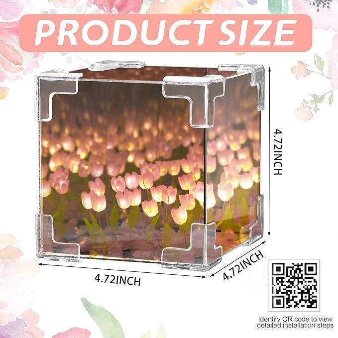 DIY Decorative Tulip Mirror Lamp