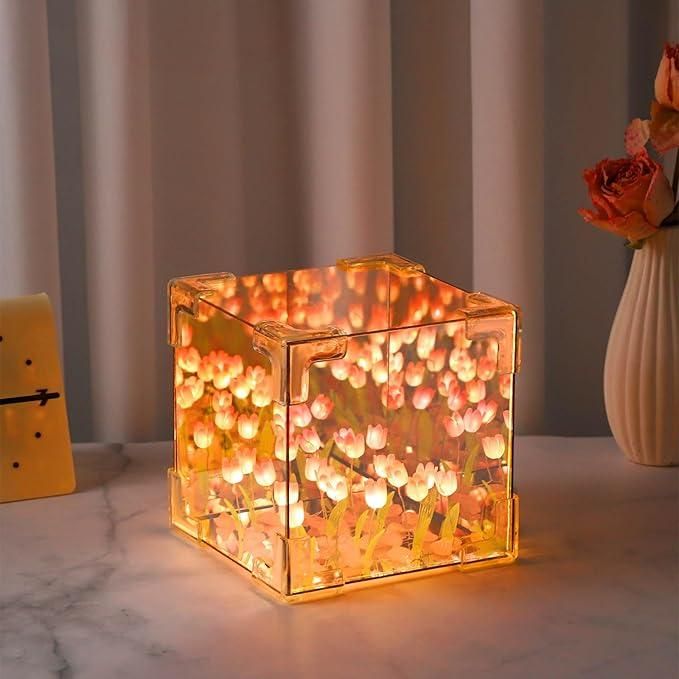 DIY Decorative Tulip Mirror Lamp