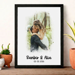 WatercolorLove™ - Personalised Watercolor Couple Frame