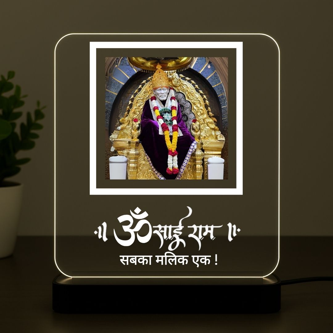 DivineGlow™ Shirdi Saibaba Lamp – USB Powered
